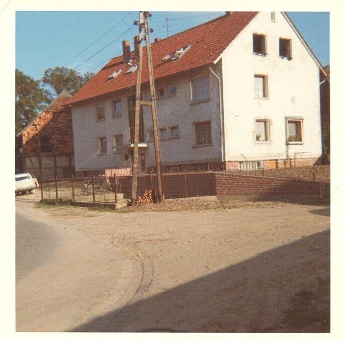 Lichtmast am Feuerlöschteich 1965 (Wird bei Klick vergrößert)