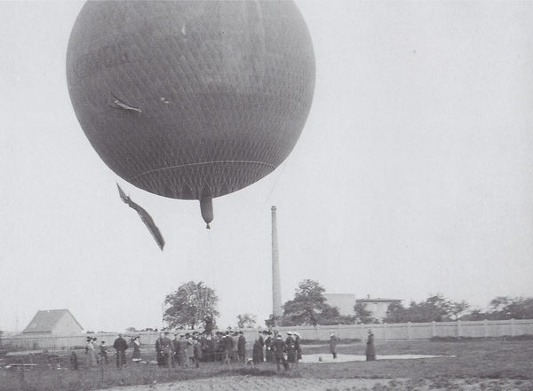 Ballonstart zur Pfingstfahrt 26.05.1912 (Wird bei Klick vergrößert)