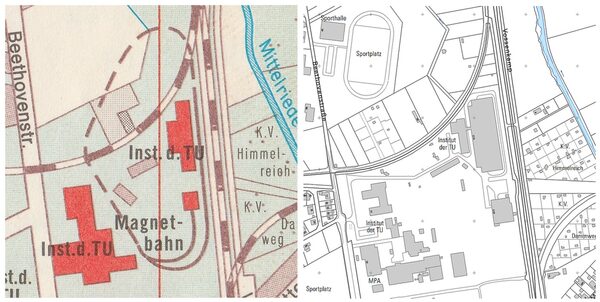 Magnet-Bahn 1992 und 2019 (Wird bei Klick vergrößert)