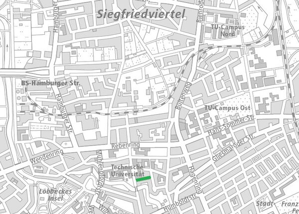 Die Abt-Jerusalem-Straße im Nördlichen Ringgebiet (1 : 40.000) (Wird bei Klick vergrößert)