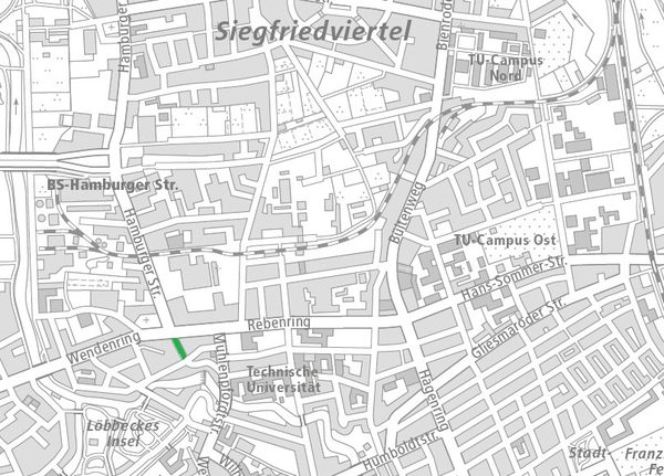 Die Lampestraße im Nördlichen Ringgebiet (1 : 40.000) (Wird bei Klick vergrößert)