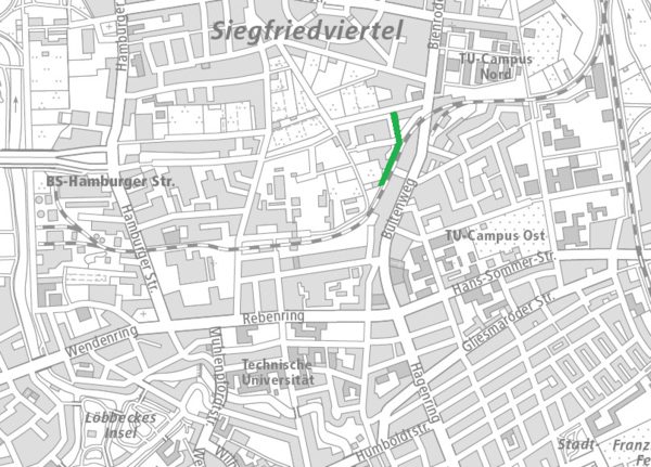Langobardenstraße im Nördlichen Ringgebiet (1 : 40.000) (Wird bei Klick vergrößert)