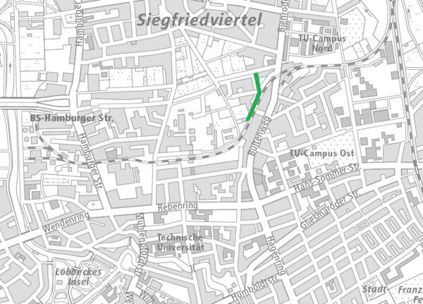 Langobardenstraße im Nördlichen Ringgebiet (1 : 40.000) (Wird bei Klick vergrößert)