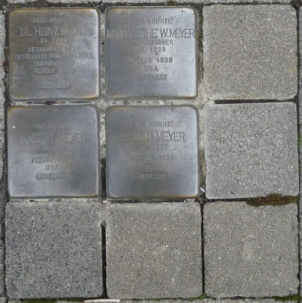 Stolpersteine Familie Meyer (Wird bei Klick vergrößert)