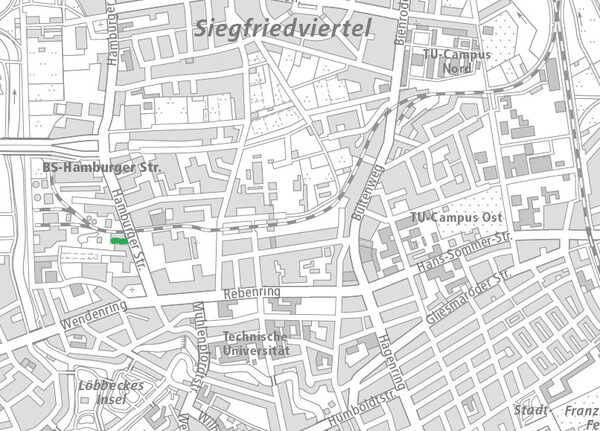 Die Reiherstraße im Nördlichen Ringgebiet (1 : 40.000) (Wird bei Klick vergrößert)