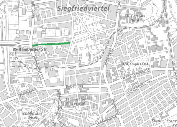 Der Sackweg im Nördlichen Ringgebiet (1 : 40.000) (Wird bei Klick vergrößert)