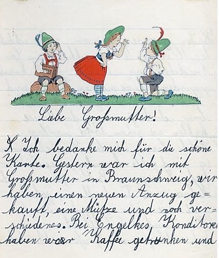 H.H. Gehrs Brief an Großmutter (Wird bei Klick vergrößert)