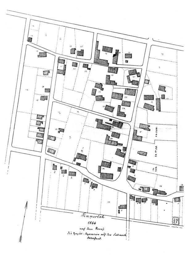 Timmerlah Stadtplan 1866 (Wird bei Klick vergrößert)