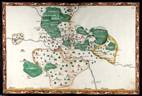 Karte von Gottfried Mascop 1574 (Wird bei Klick vergrößert)