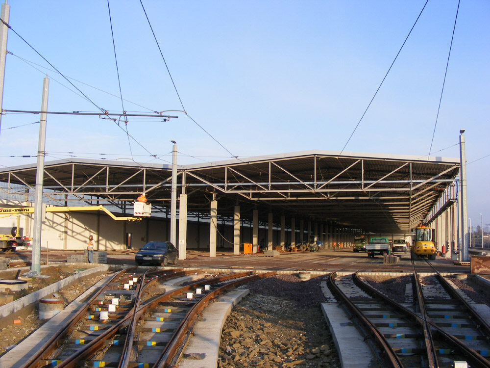 Neues Straßenbahndepot (Wird bei Klick vergrößert)