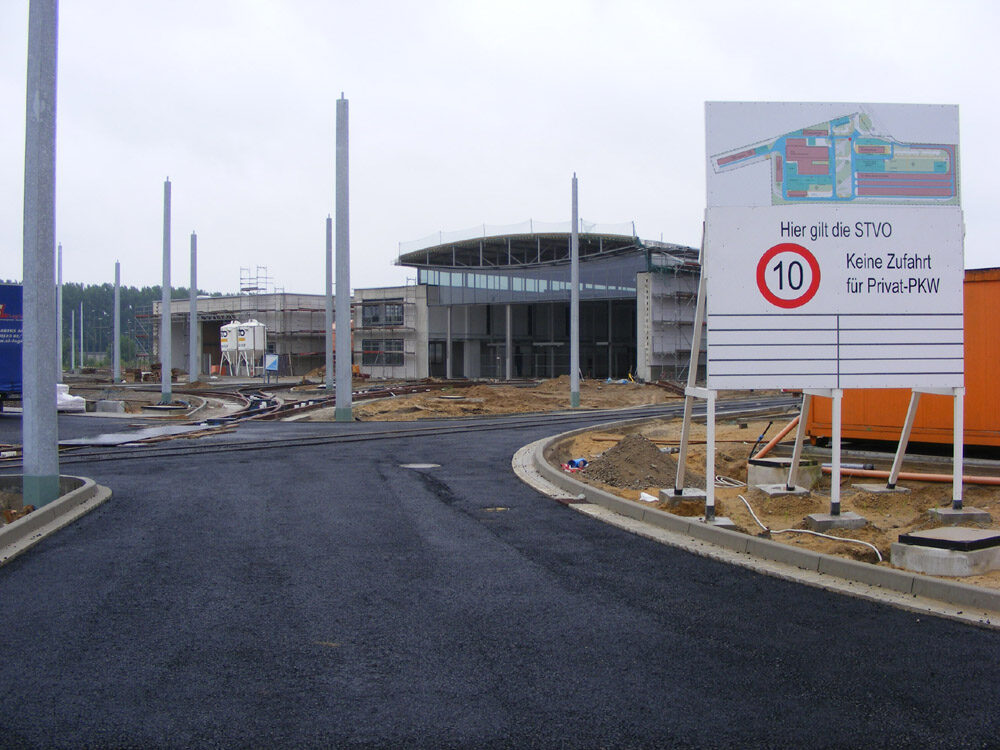 Neues Straßenbahndepot (Wird bei Klick vergrößert)