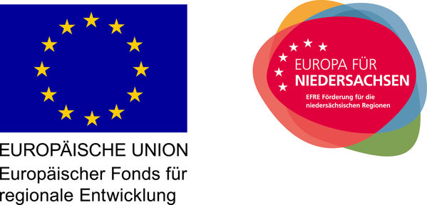 Logo des Europäischen Fods für regionale Entwicklung und Europa für Niedersachsen (Wird bei Klick vergrößert)