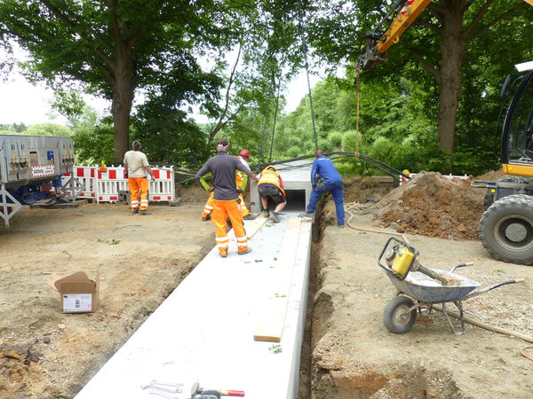 Bau des Amphibientunnels am Messeweg in Braunschweig.