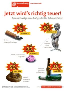 Plakat Bußgeldkatalog (Wird bei Klick vergrößert)