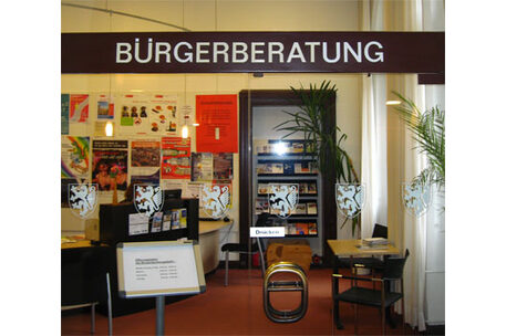 Eingang zur Bürgerberatung im Rathaus