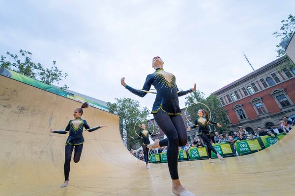 Ein Highlight des trendsporterlebnis 2017 waren die Auftritte der BMX-Profis aus dem Mellowpark Berlin, die in der Quarterpipe ihr Können bei spektakulären Stunts zeigten. (Wird bei Klick vergrößert)