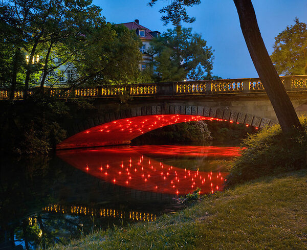 Mit dem kostenlosen Rundgang in der App „Entdecke Braunschweig“ können Gäste den Braunschweiger Lichtparcours auf eigene Faust erkunden. (Wird bei Klick vergrößert)