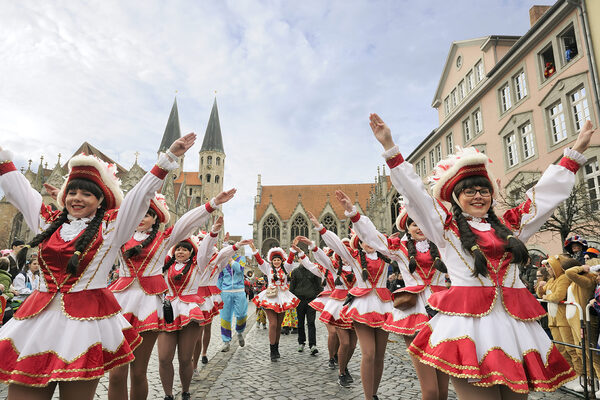 Buntes Treiben in der Innenstadt: Am 19. Februar zieht der 45. Schoduvel durch Braunschweig. (Wird bei Klick vergrößert)