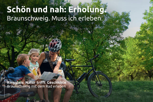 Das Braunschweiger Ringgleis ist mit seinen abwechslungsreichen Freizeitmöglichkeiten ein beliebter Fuß- und Fahrradweg für alle Altersstufen. (Wird bei Klick vergrößert)