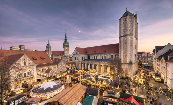 Braunschweiger Weihnachtsmarkt von oben (Wird bei Klick vergrößert)