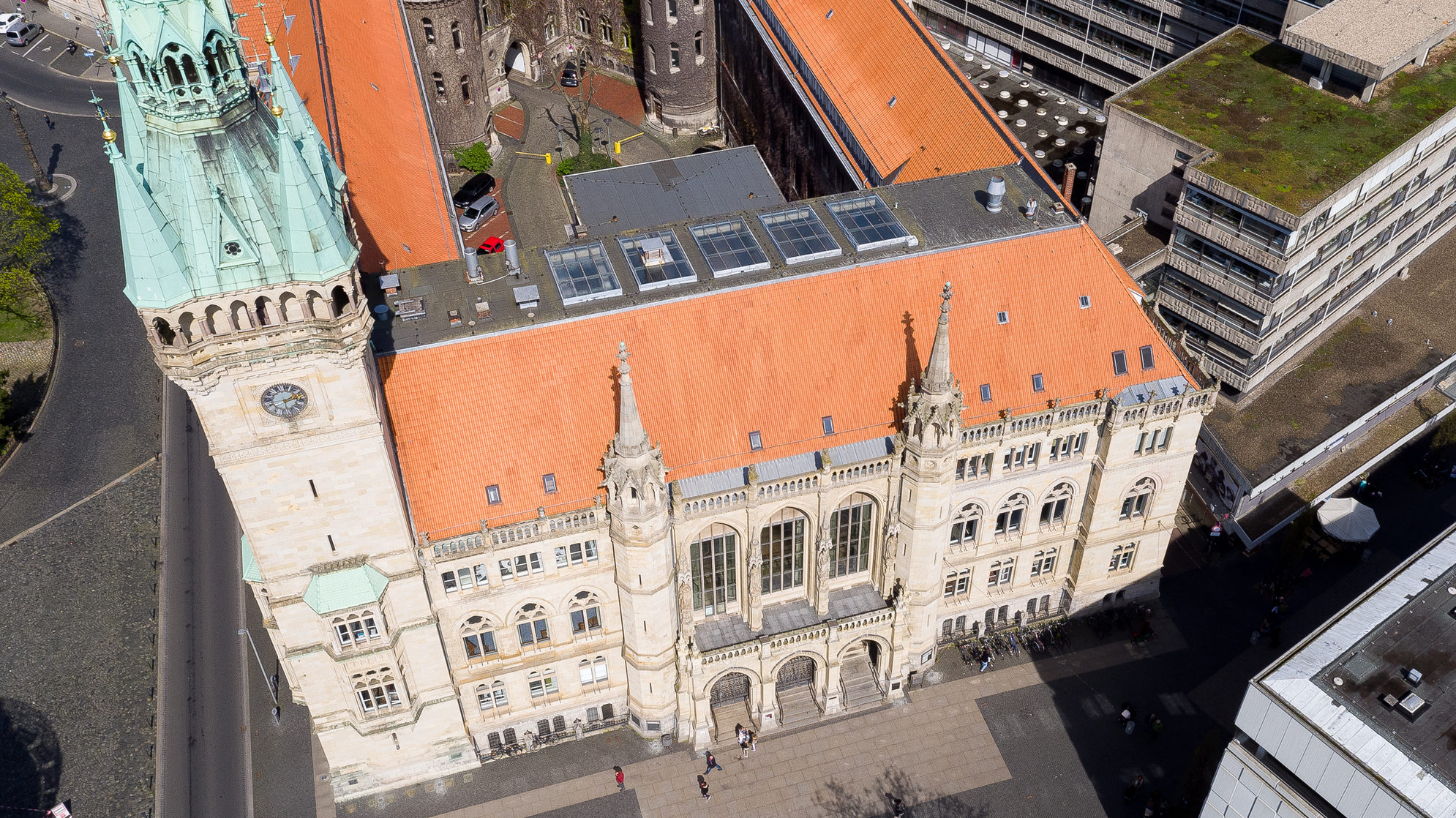 Symbolbild: Das Braunschweiger Rathaus von oben.