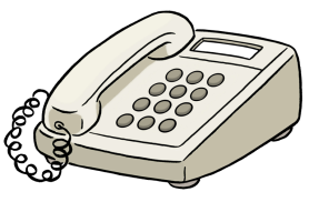 vereinfachte Darstellung eines Telefons (Wird bei Klick vergrößert)