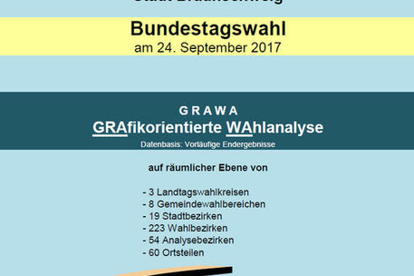 Ausschnitt aus dem Titelblatt GRAWA Grafikorientierte Wahlanalyse zur Bundestagswahl 2017