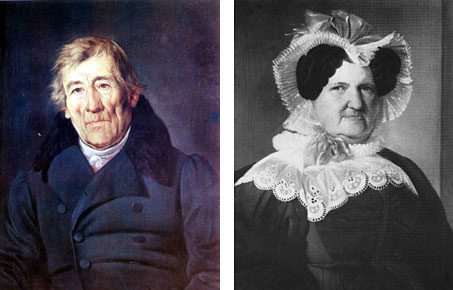 Spohrs Eltern: Medizinalrat Dr Carl Heinrich Spohr und Juliane Ernestine Luise, geb. Henke um 1840 (Wird bei Klick vergrößert)