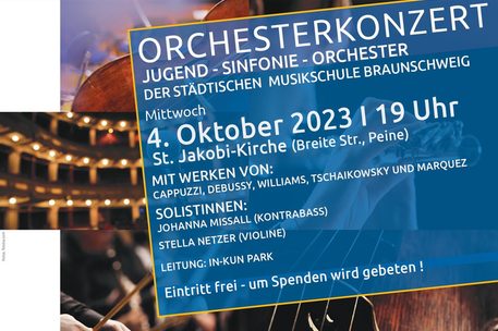 Konzertankündigung des Jugend-Sinfonie-Orchesters der Städtischen Musikschule Braunschweig in Peine