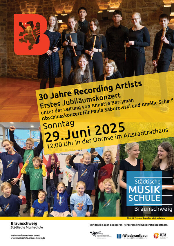 30 Jahre Recording Artists (Wird bei Klick vergrößert)