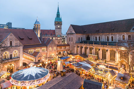 Braunschweiger Weihnachtsmarkt von oben