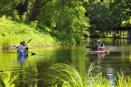 Kanus auf der Oker