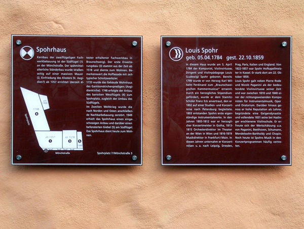 BLIK-Schilder für Kulturdenkmale und Persönlichkeiten (Wird bei Klick vergrößert)
