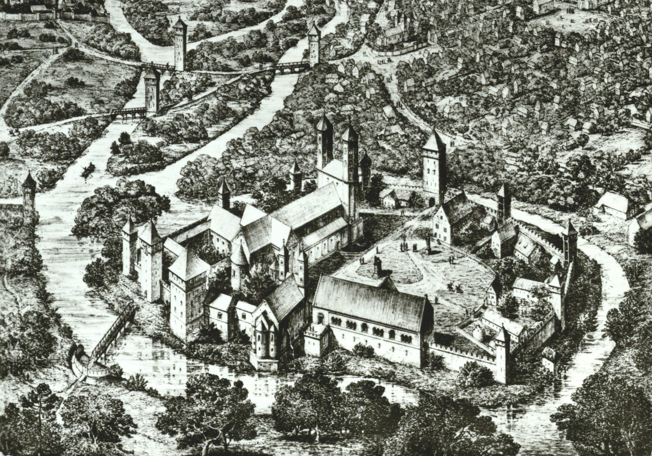 Burggraben Historische Aufnahme (Wird bei Klick vergrößert)