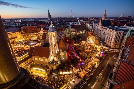 Christmas market on castle square