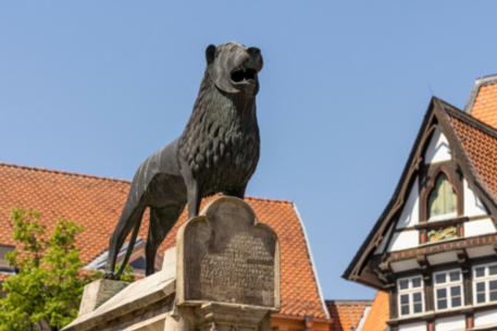 Das Bild zeigt den Braunschweiger Löwen