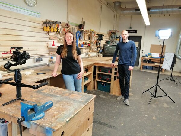 Carina Heidermann und Lasse Bartels stellen in der ersten Folge der Videoreihe „Start-up Garage Braunschweig“ das Unternehmen LB.systems vor. (Wird bei Klick vergrößert)