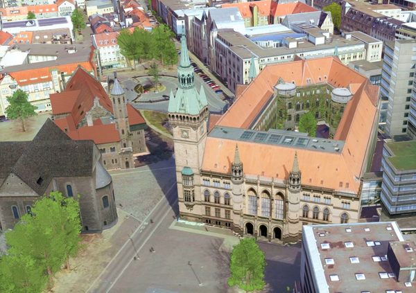 3D-Stadtmodell der Stadt Braunschweig (Wird bei Klick vergrößert)