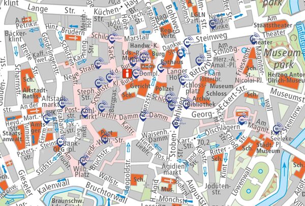 Standorte der WLAN-Hotspots (Wird bei Klick vergrößert)