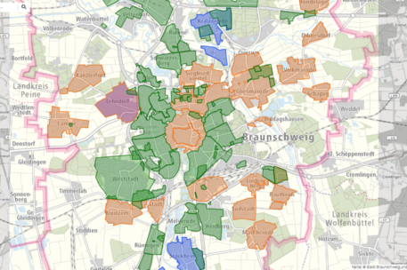 Karte mit Glasfaserausbaugebieten