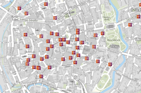 WLAN-Hotspots und E-Ladesäulen auf dem Stadtplan