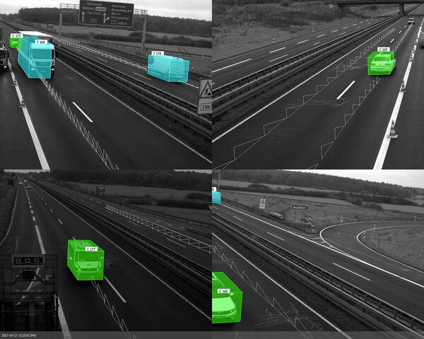 Testfeld Niedersachsen: Erprobung des Sensorkonzepts während einer Meßkampagne auf A39. (Wird bei Klick vergrößert)