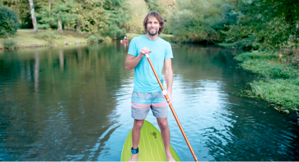 Christoph Pöhler ist fasziniert vom Stand-Up-Paddling. (Wird bei Klick vergrößert)