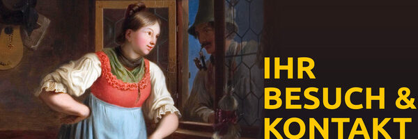 Banner Zur Rubrik Ihr Besuch & Kontakt (Gemälde mit zwei Personen im Gespräch) (Wird bei Klick vergrößert)