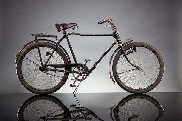 Foto eines historischen Fahrrads (Wird bei Klick vergrößert)