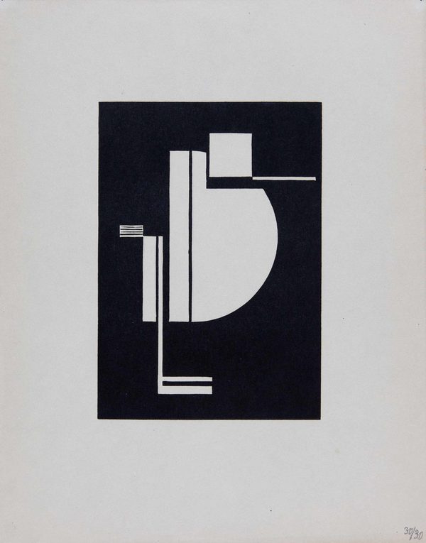 Walter Dexel 1924 I, Holzschnitt auf Papier, 1968 (Wird bei Klick vergrößert)