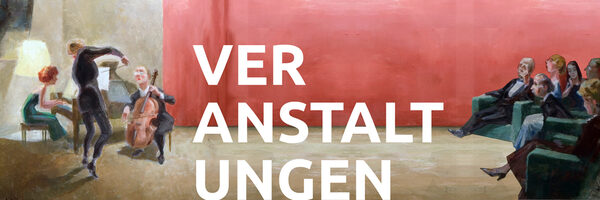 Banner zur Rubrik Veranstaltungen (Gemälde eines Konzertes mit Zuschauern)