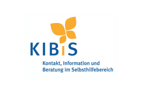 KIBiS - Kontakt, Information und Beratung im Selbsthilfebereich und vier gelbe Blätter