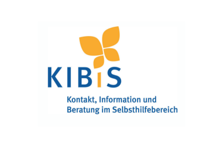 KIBiS - Kontakt, Information und Beratung im Selbsthilfebereich und vier gelbe Blätter