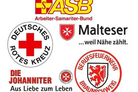 Am Rettungsdienst Braunschweig beteiligte Organisationen